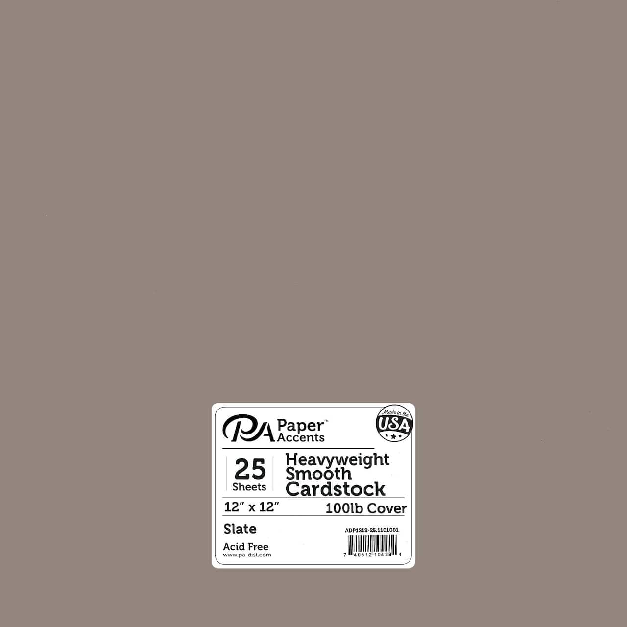 PA Paper™ Accents Smooth 12"x 12" Heavyweight Cardstock, 25 Sheets